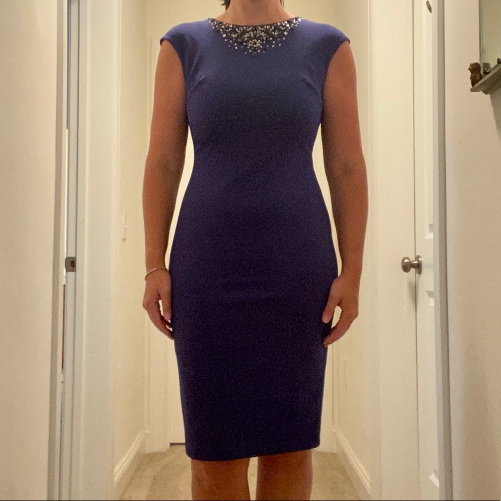 Maggy London Sheath in Blue with Sparkles ✨
